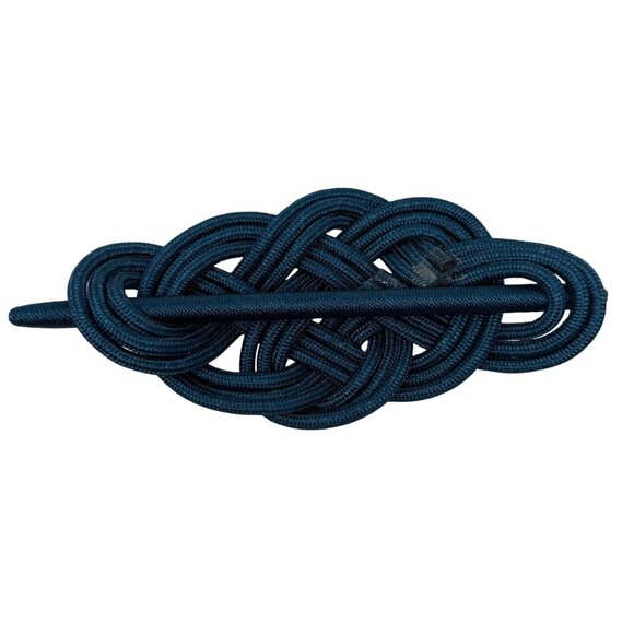 Handmade Blue Celtic Knot Hair Clip Stick Braid Plait Barrette Accessory Oversiz - Picture 2 of 5